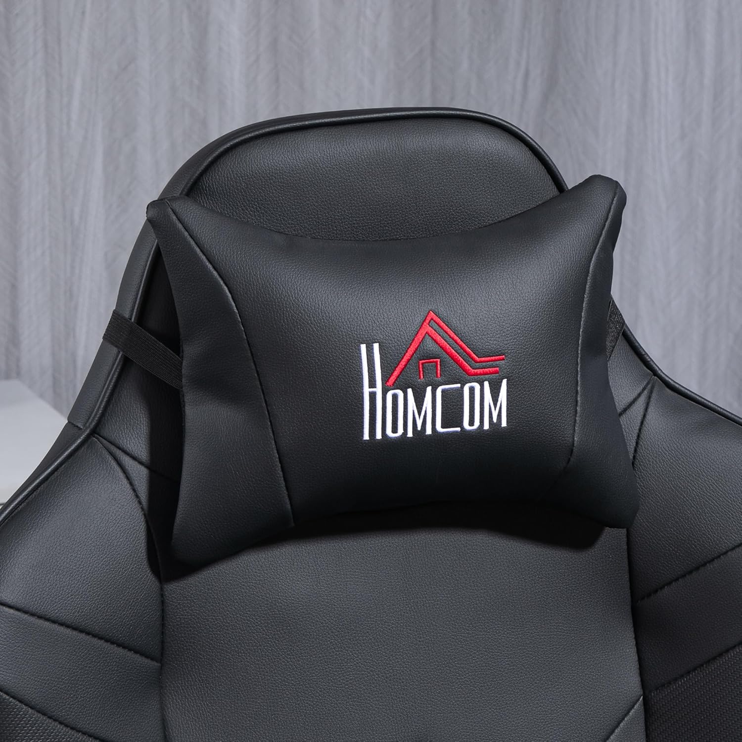 HOMCOM Relaxsessel Elektrisch Fernsehsessel Massagesessel mit Liegefunktion Massage 360° Drehbarer TV Sessel mit Fernbedienung, Becherhalter Seitentasche, für Wohnzimmer Kunstleder Schwarz