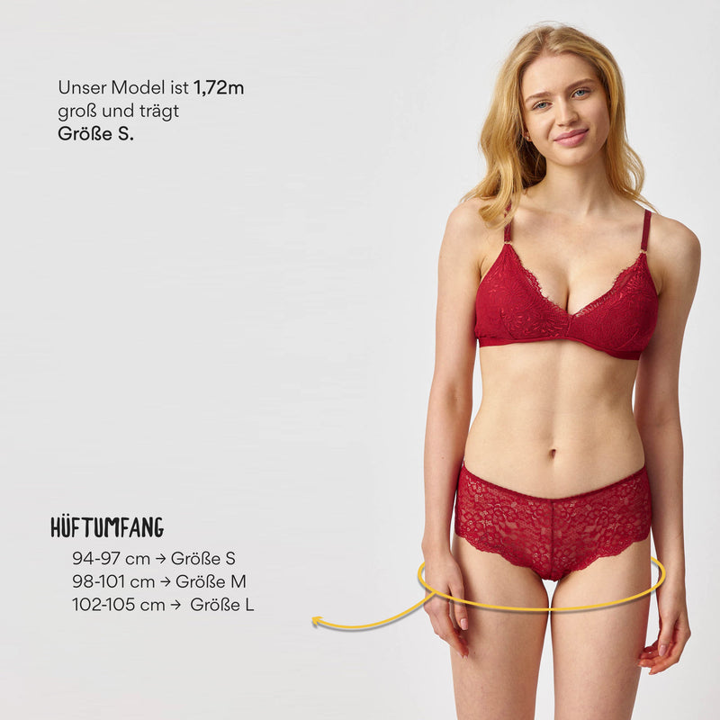 Hipster Panties aus Spitze Schwarz