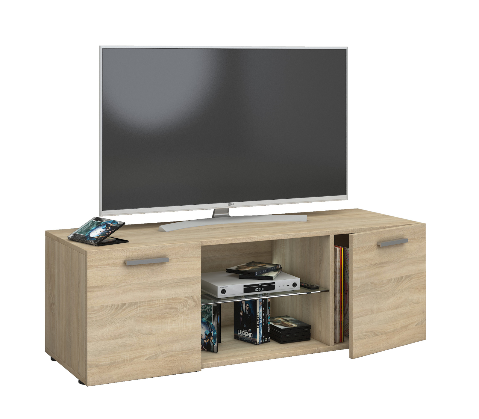 TV-Lowboard LOWINA - Sonoma Eiche - 115 cm breit