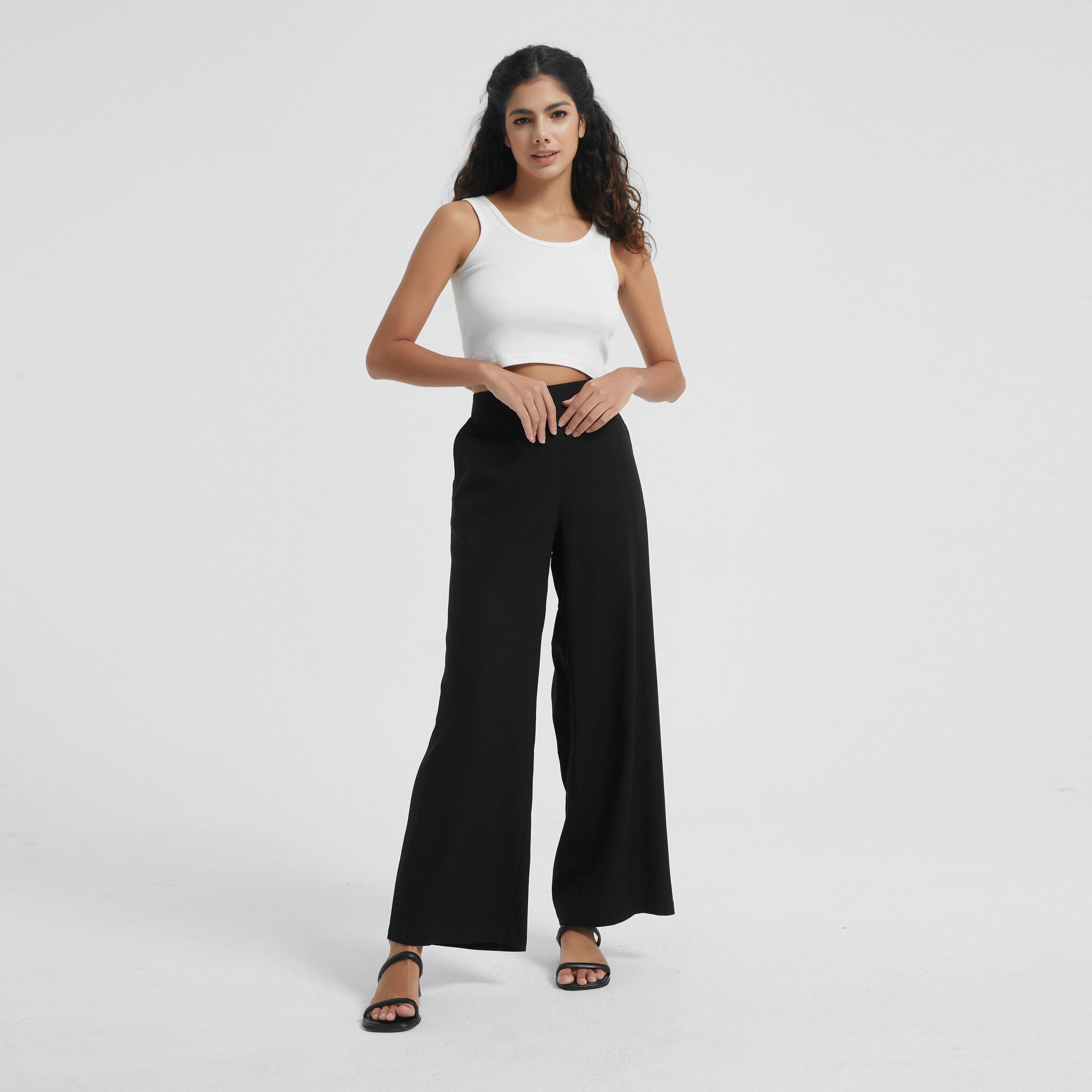 Be You Ladies Linen Wide Leg Trousers
