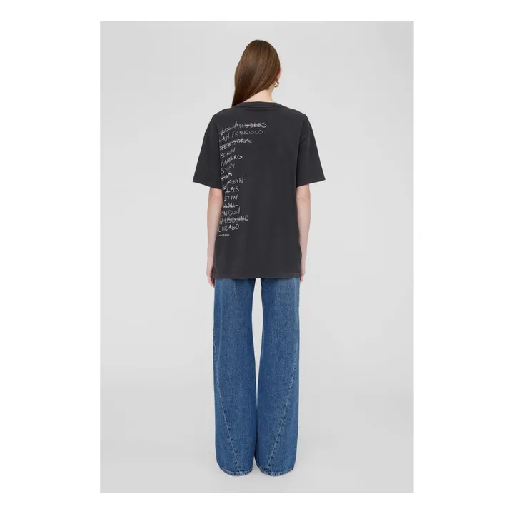 Anine Bing T-shirt Walker Doodle Coton Bio | Noir