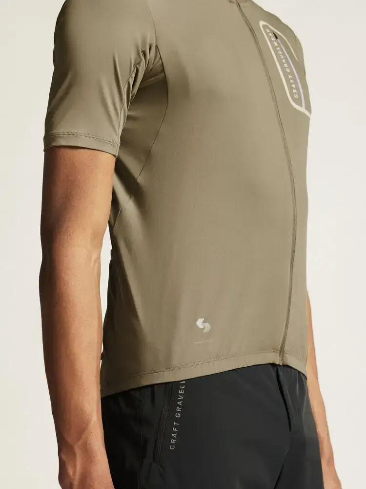Craft ADV Gravel Fietsshirt Korte Mouwen Bruin Heren