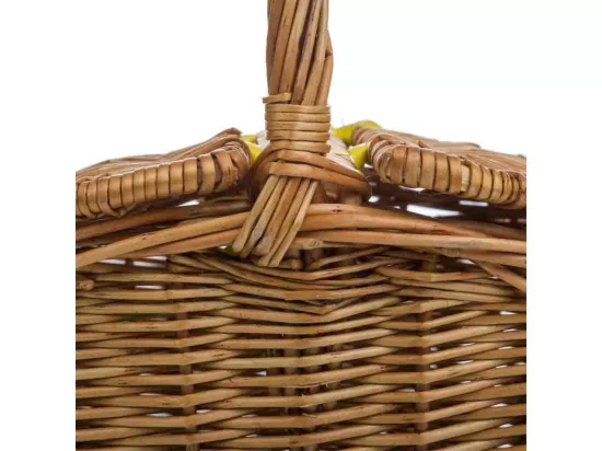 Panier avec couvercles en osier marron 25x17x13/27h