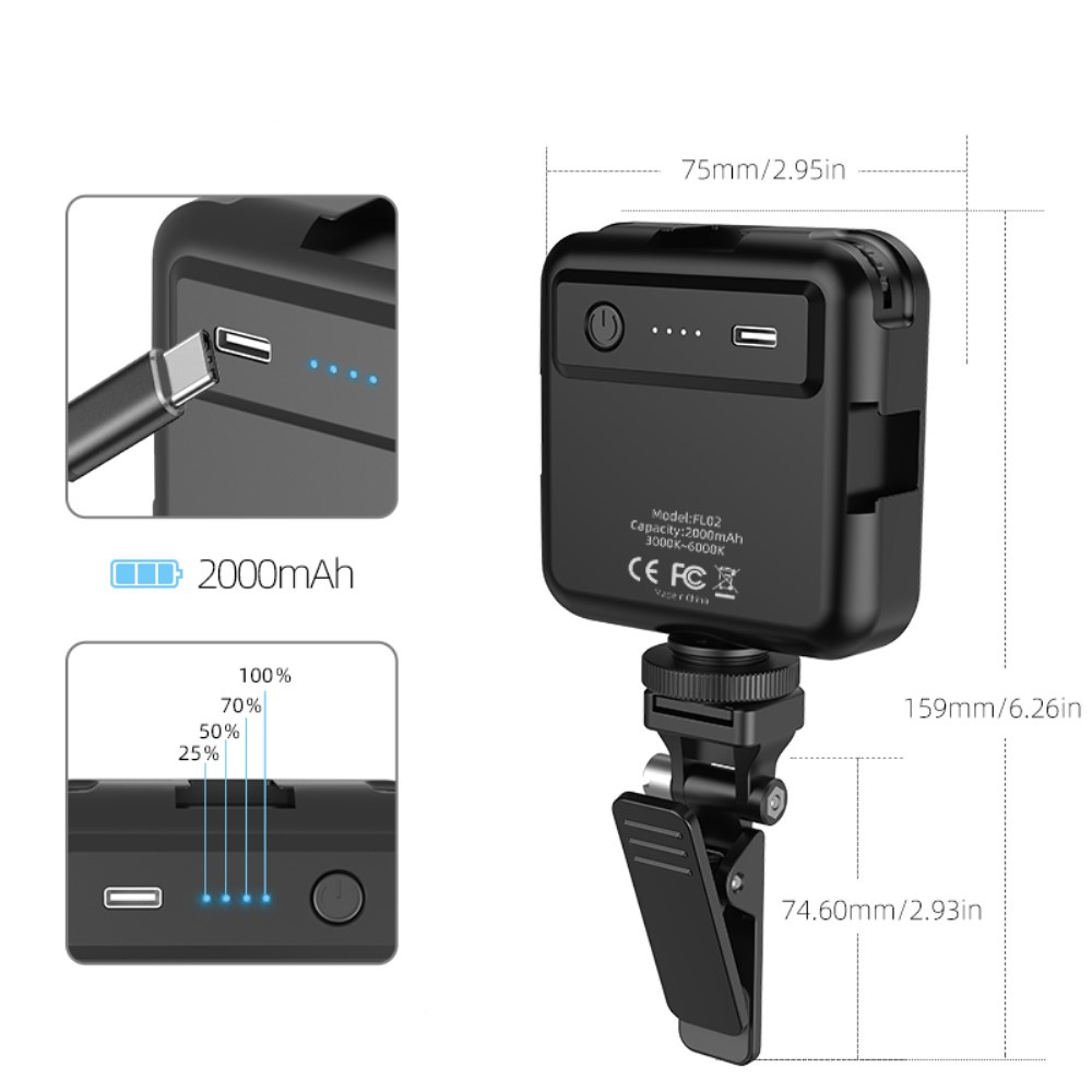 LED Foto Licht Dimmbare Video Beleuchtung mit 1/4