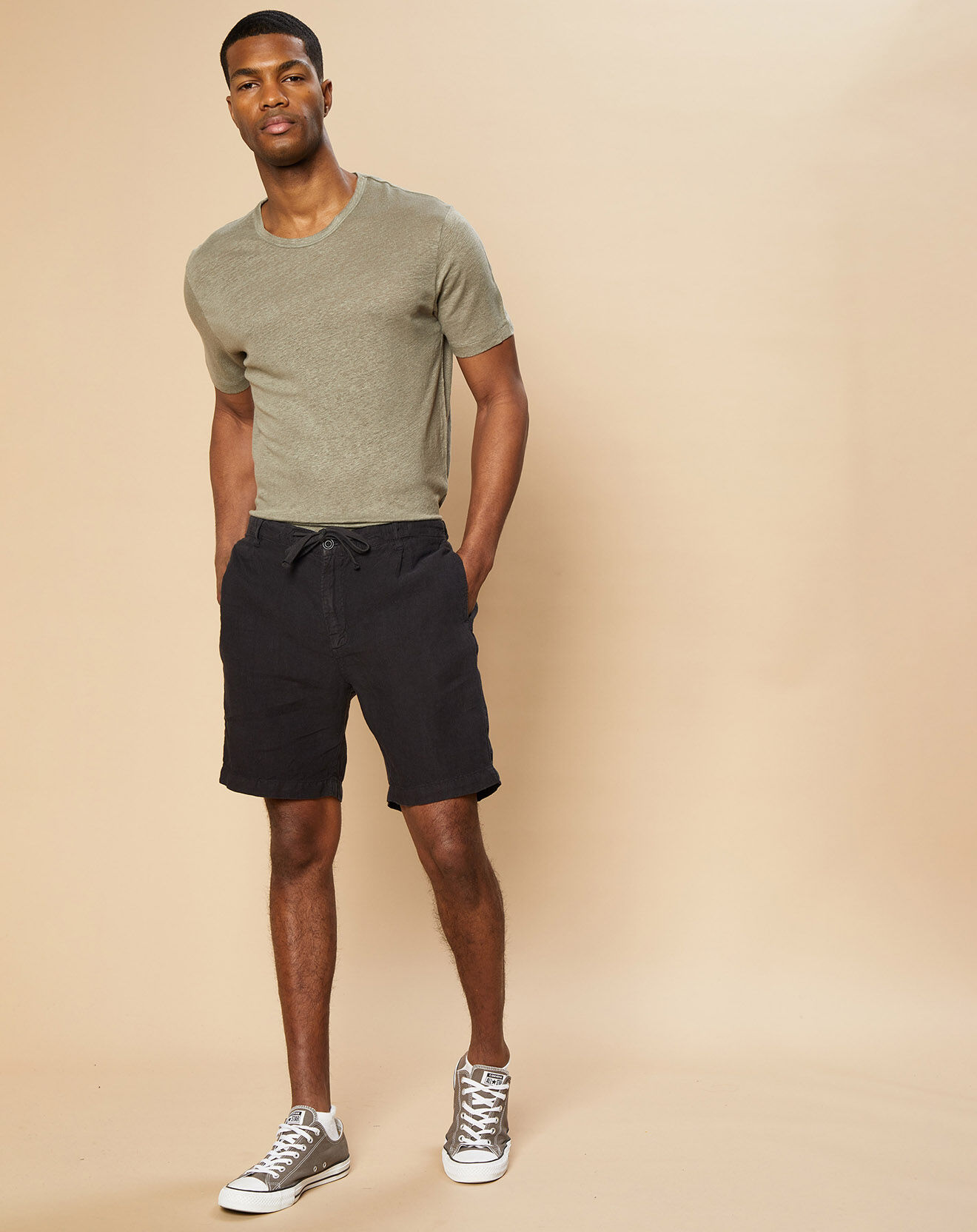 Hartford Short 100% Lin Tank carbone