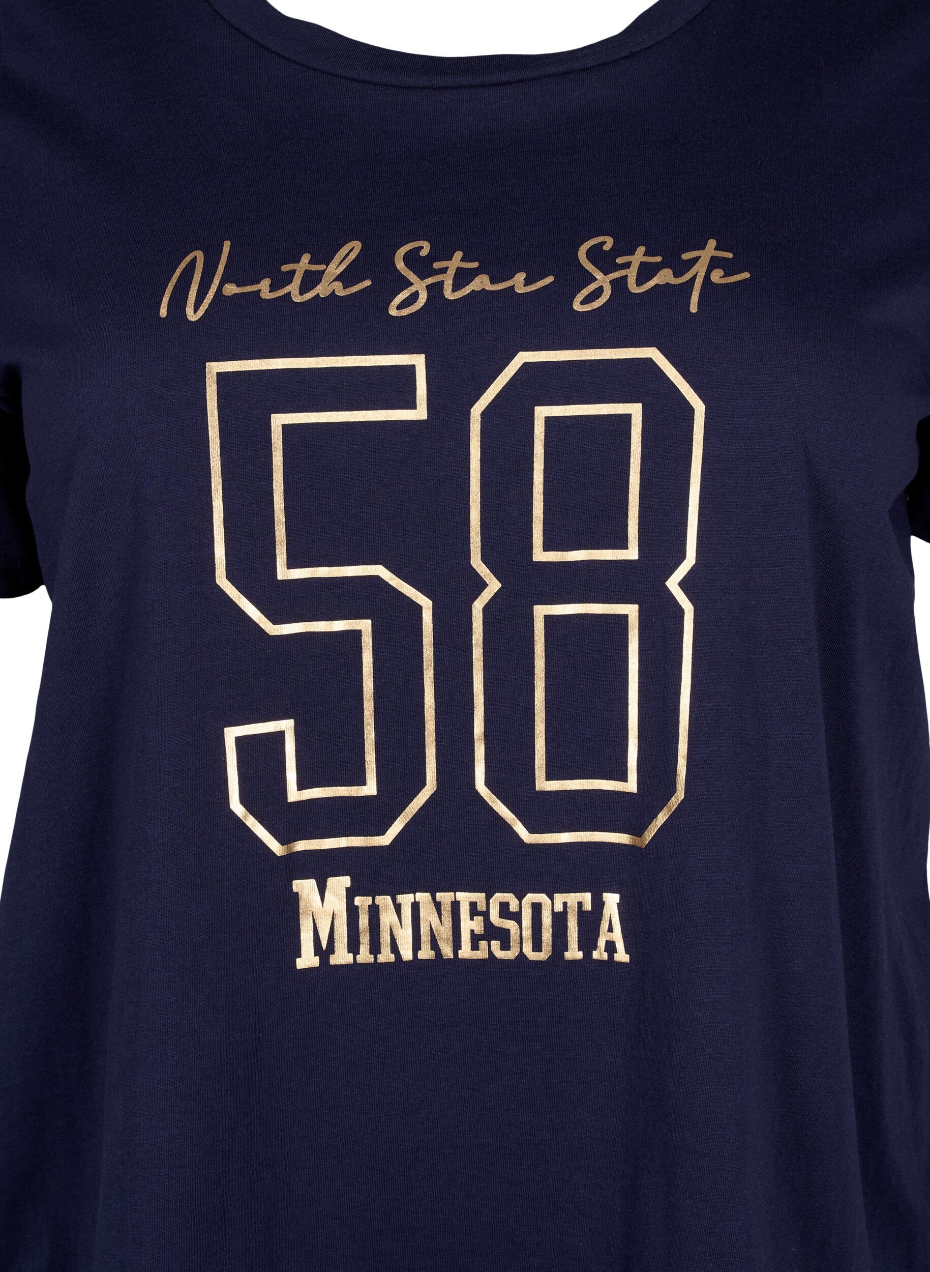 T-shirt i bomuld med tekstmotiv