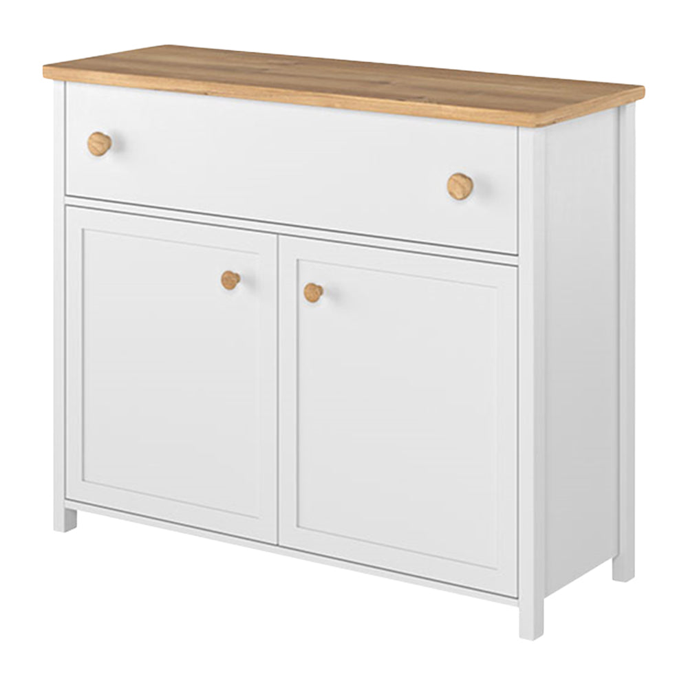by fonQ Havin Dressoir H 90 x B 110 cm - Wit / Nash Eiken