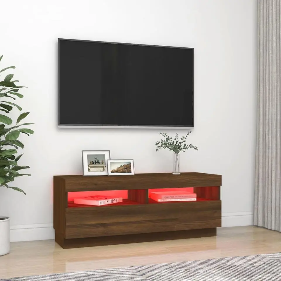 vidaXL - Tv-kast - Bruin - Bewerkt hout