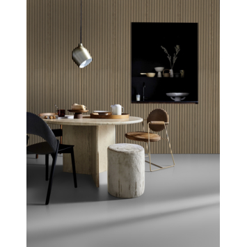 Lattenwand Melbourne 260x52cm licht eiken, dikte 9,7mm