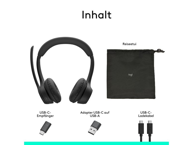 Logitech Zone 305 UC Kabelloses Headset – für Unternehmen zertifiziert und ideal für den Masseneinsatz