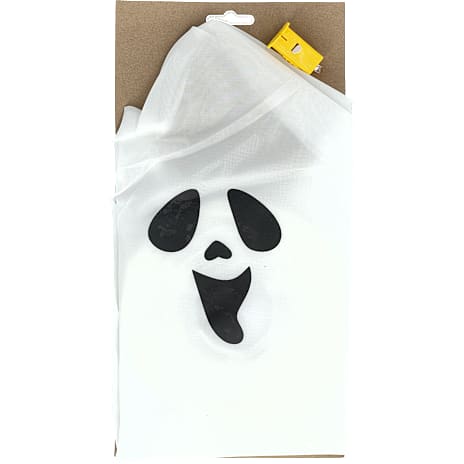 Halloween spøgelse med LED H: 45 cm - hvid