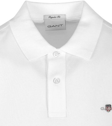 Gant Shield Piqué Poloshirt Wit 2210-110 kopen