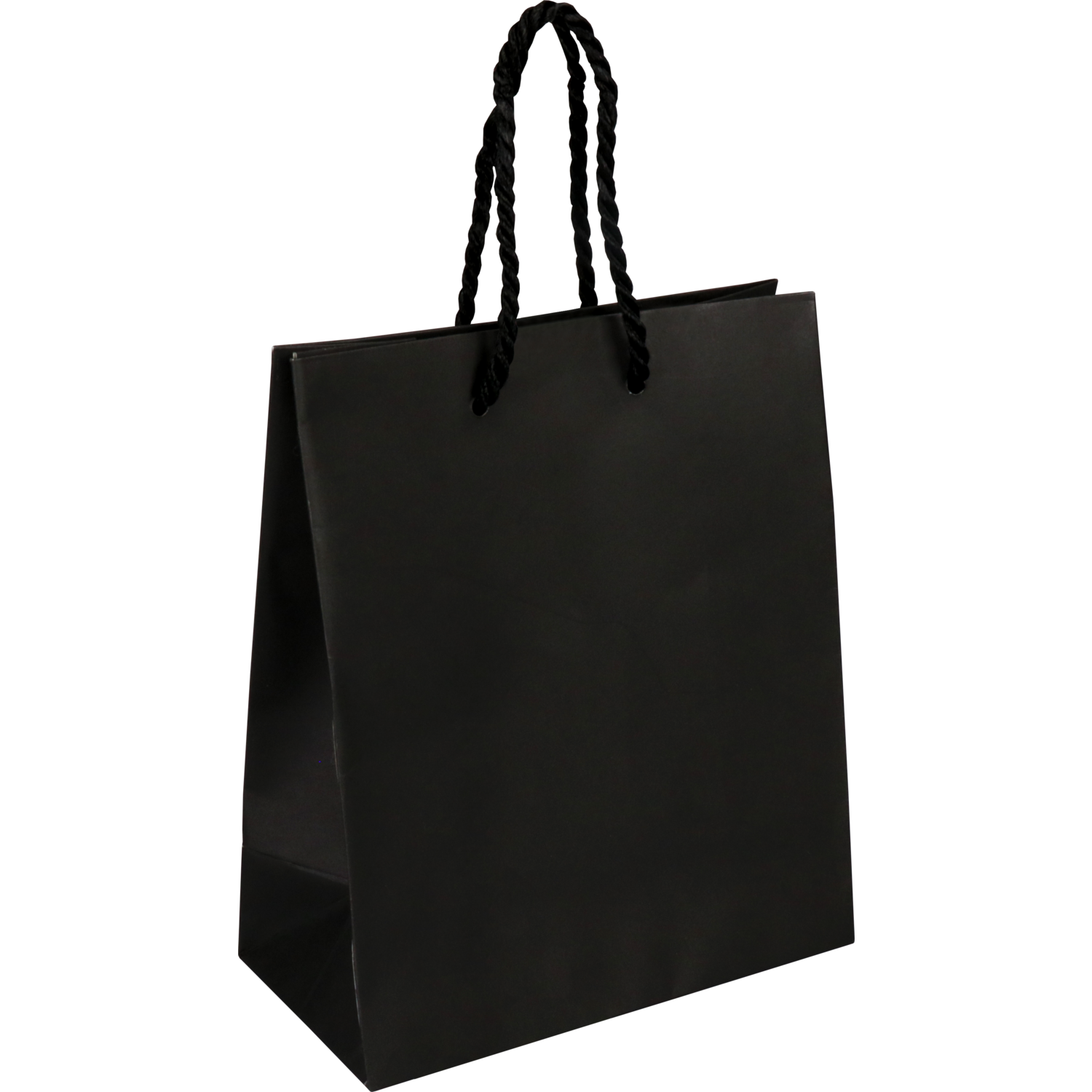 Tas, Papier, met koord, 16x 8x19cm, draagtas, zwart