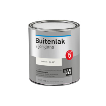 KARWEI buitenlak zijdeglans RAL 9001 crèmewit 750 ml
