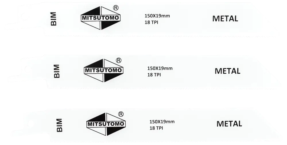 Mitsutomo Bajonetsavklinge metal fin 150 mm 3-pak