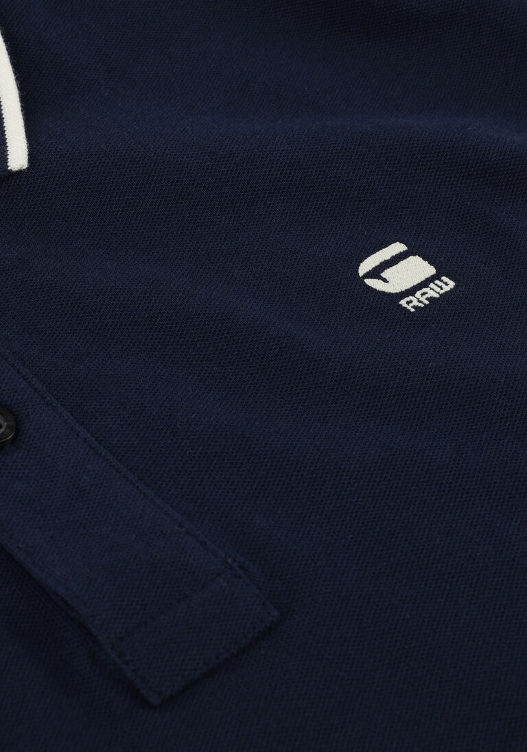 G-STAR RAW blauwe g-star raw polo dunda slim stripe polo s/s