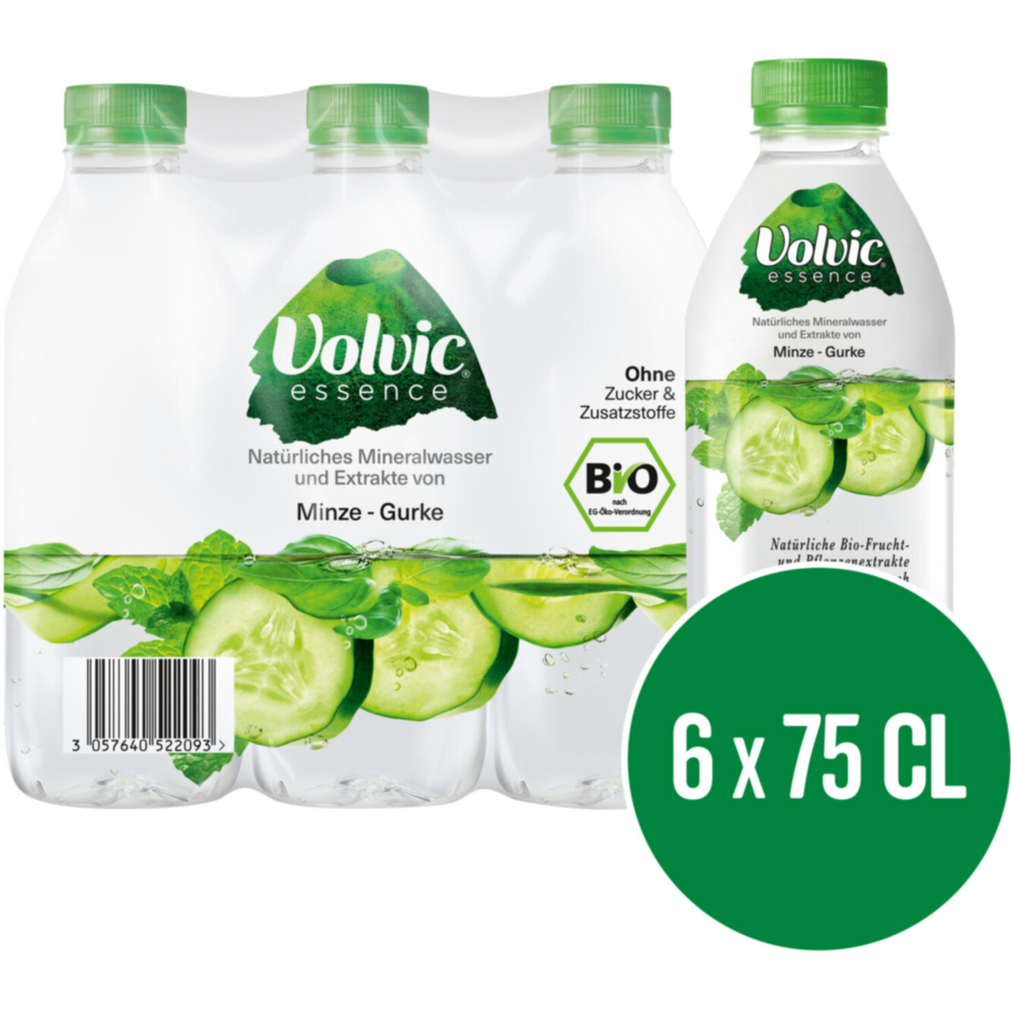 Volvic Essence Minze & Gurke 6x75cl -450cl