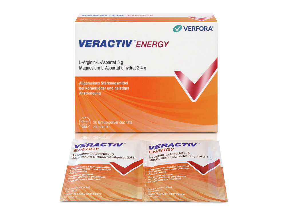 VERACTIV Brause Plv Btl 20 Stk<br>20 Stück, Beutel, Brausepulver