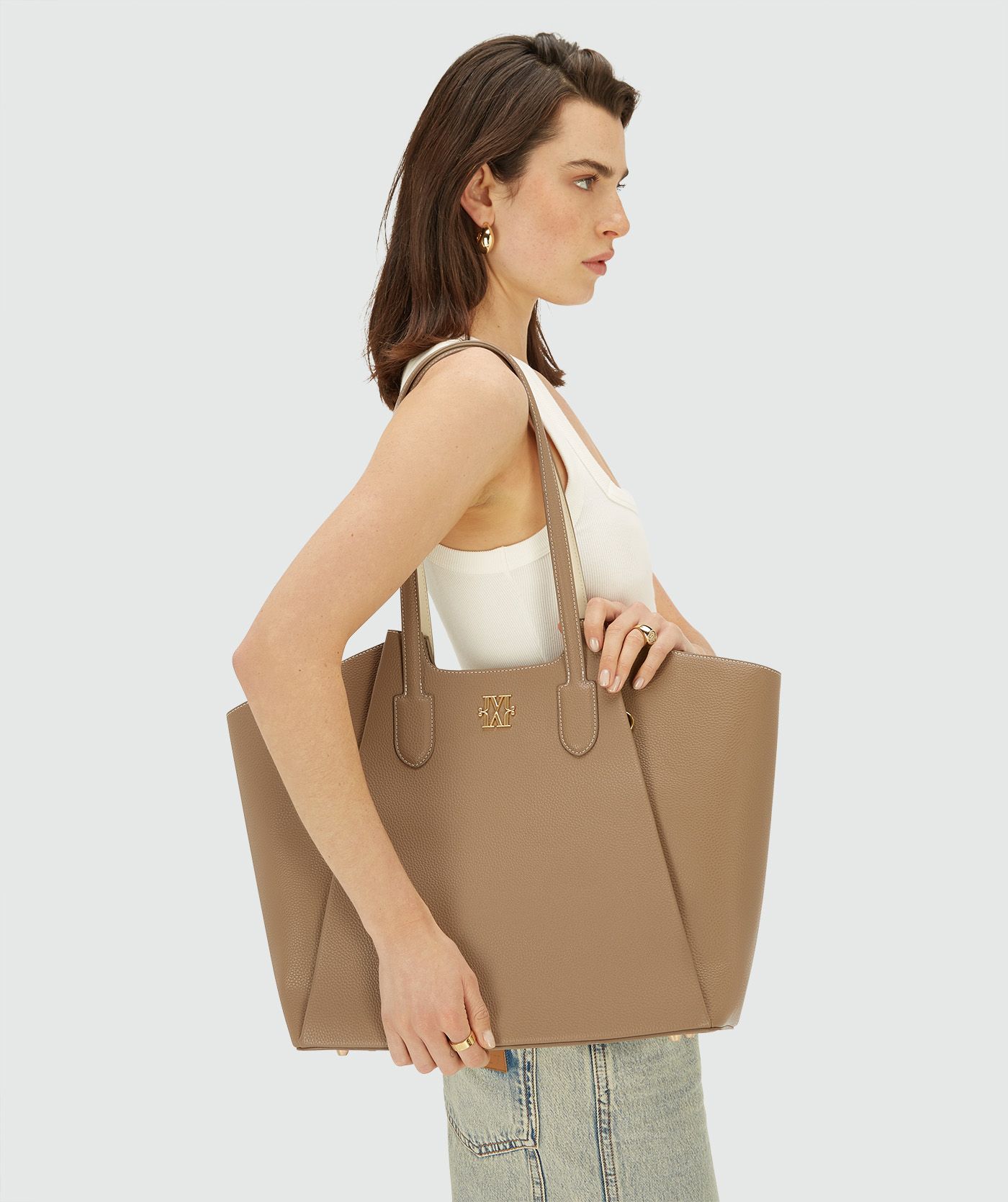 JV-ALISA shopper - dark taupe