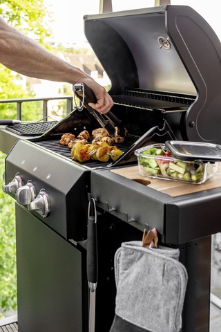 WENKO Hakenleiste »Modell Ima« magnetisch, mit 4 Haken für Spültücher und Grillzubehör, ohne Bohren