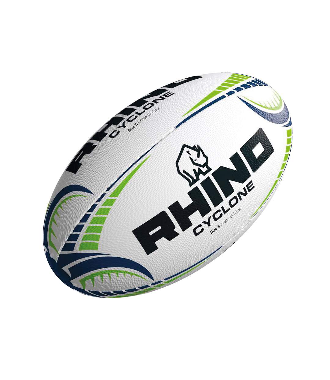 Rhino - Ballon de rugby CYCLONE (Blanc) (Taille 5) - UTRD802