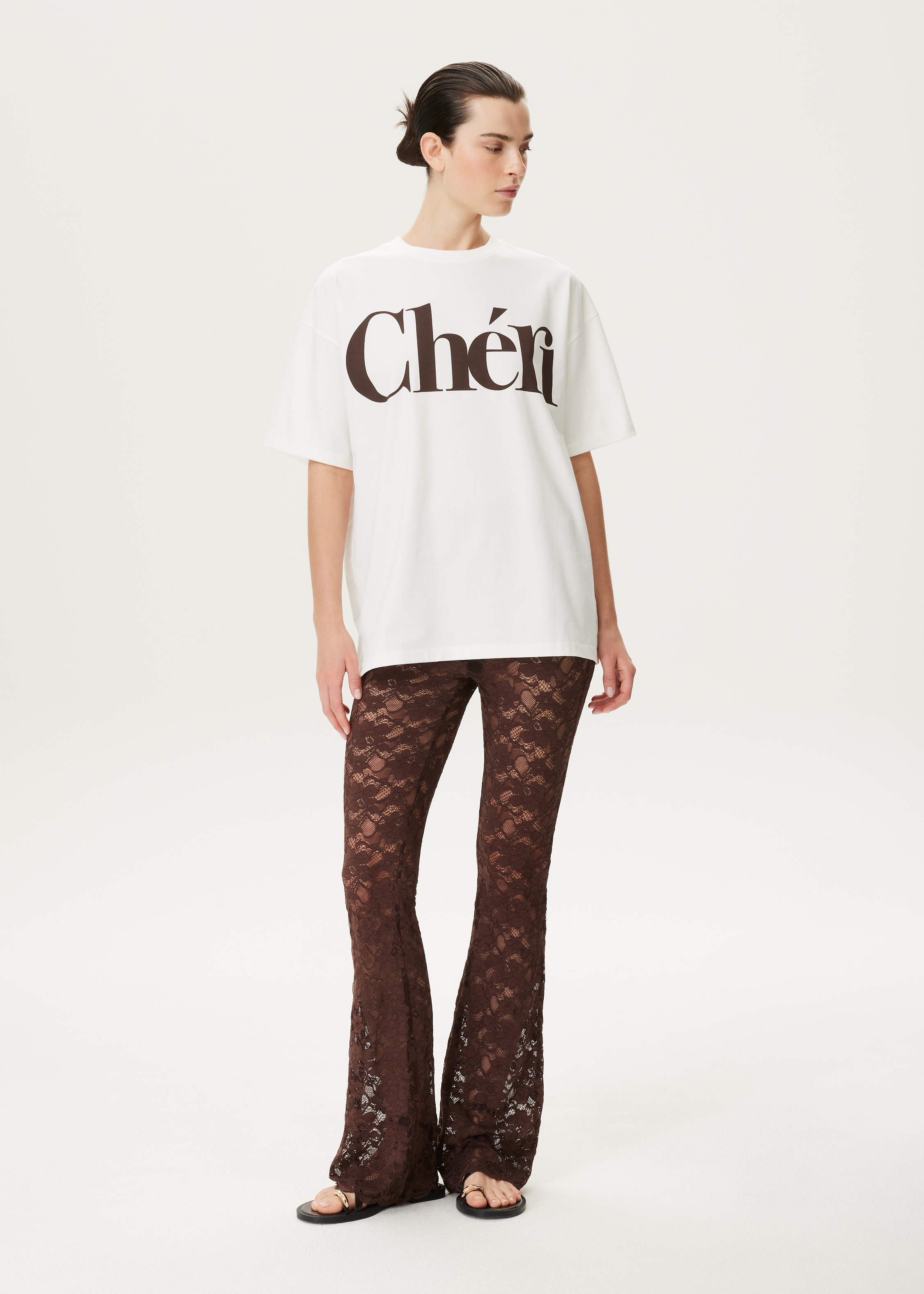Lang T-shirt met print