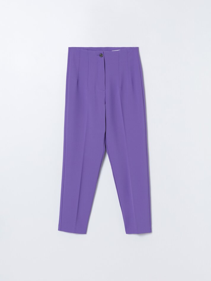 Calças de cintura alta - Violeta