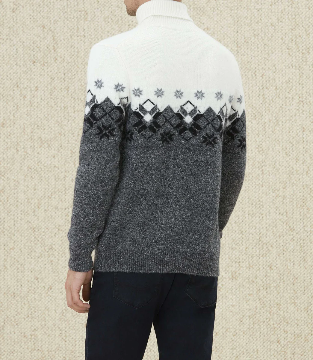 Pull col roulé anthracite 