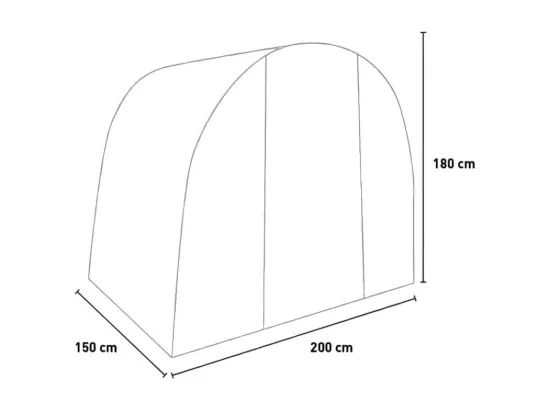 Serre De Jardin PVC 200x150xh180cm bâche pour plantes fleurs OUDOLF