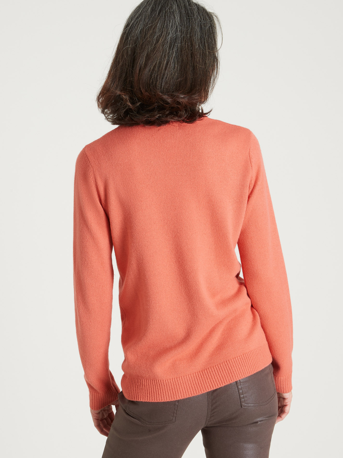 Pull col montant manches longues