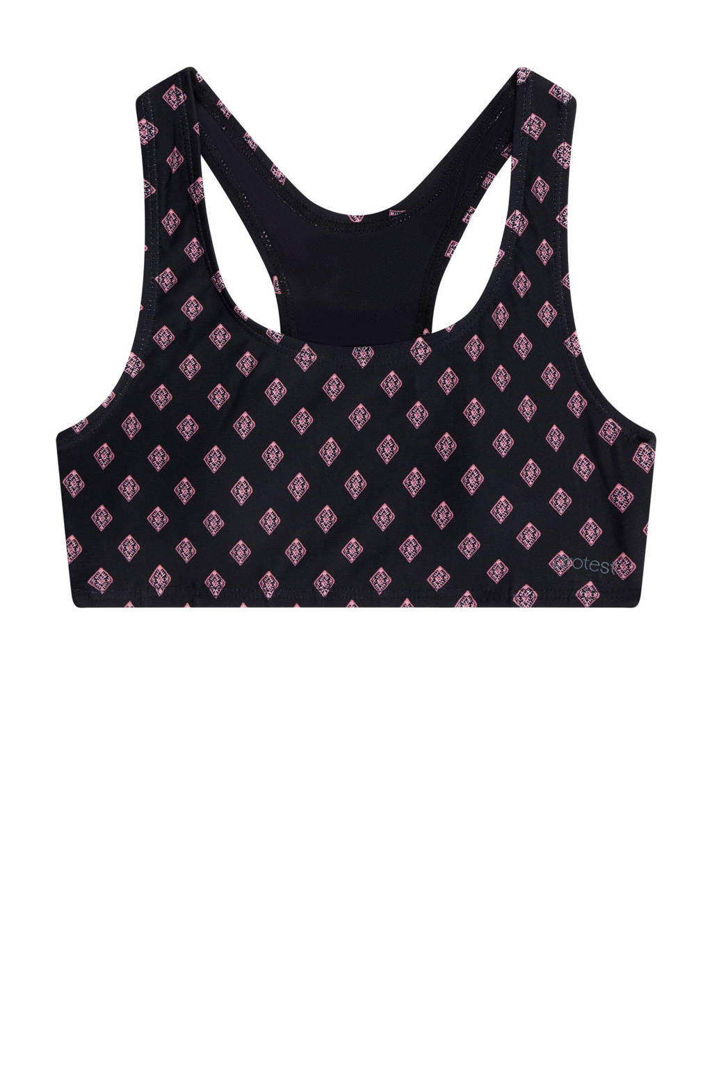 crop bikini PRTMIRROR JR zwart/roze