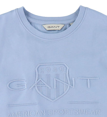 GANT T-shirt - Tonal - Fresh Blue
