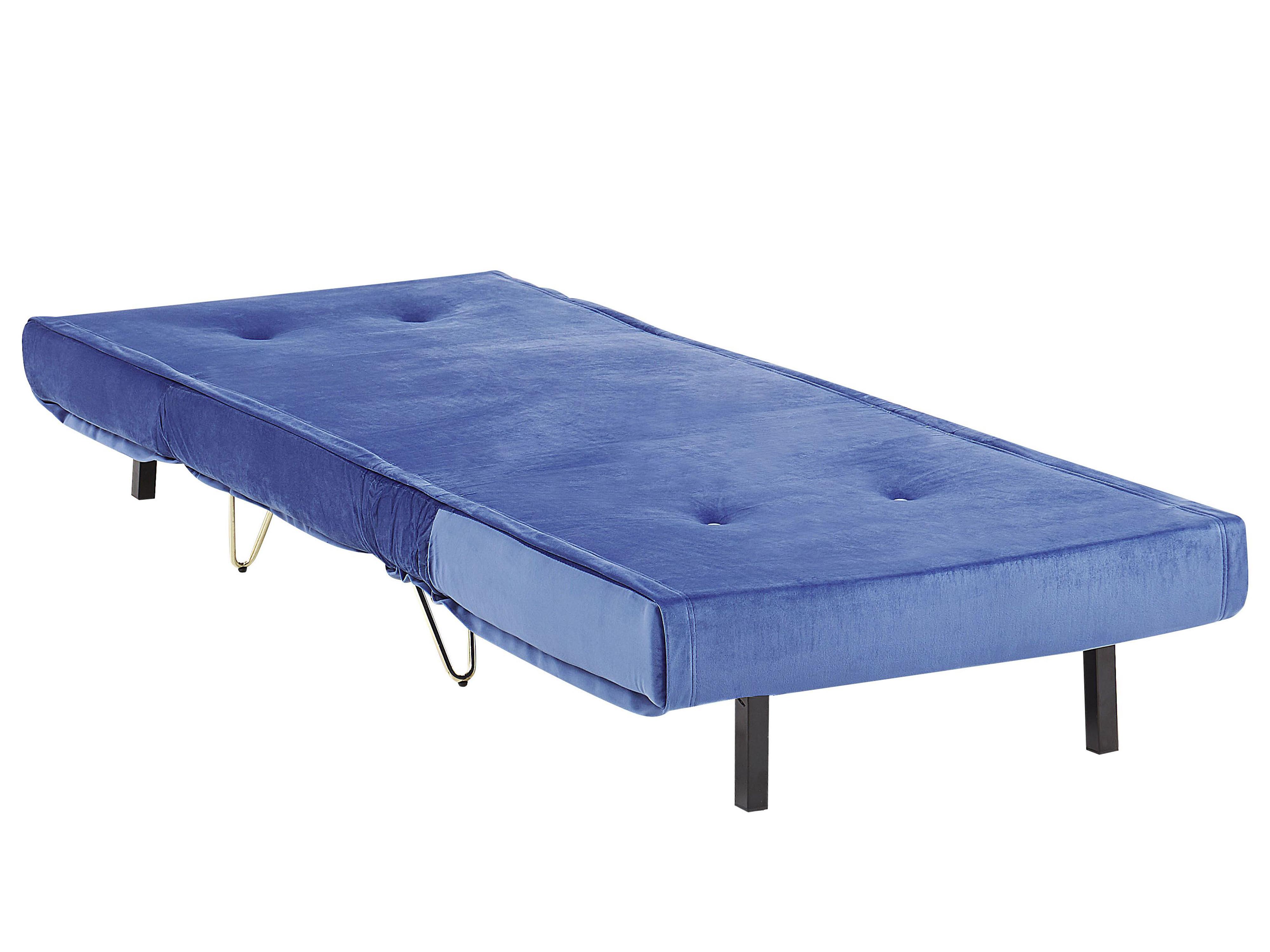 Bankenset 3-zits VESTFOLD Fluweel Marineblauw