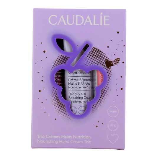 Caudalie Coffret trio crèmes mains hydratantes - Idée cadeau beauté