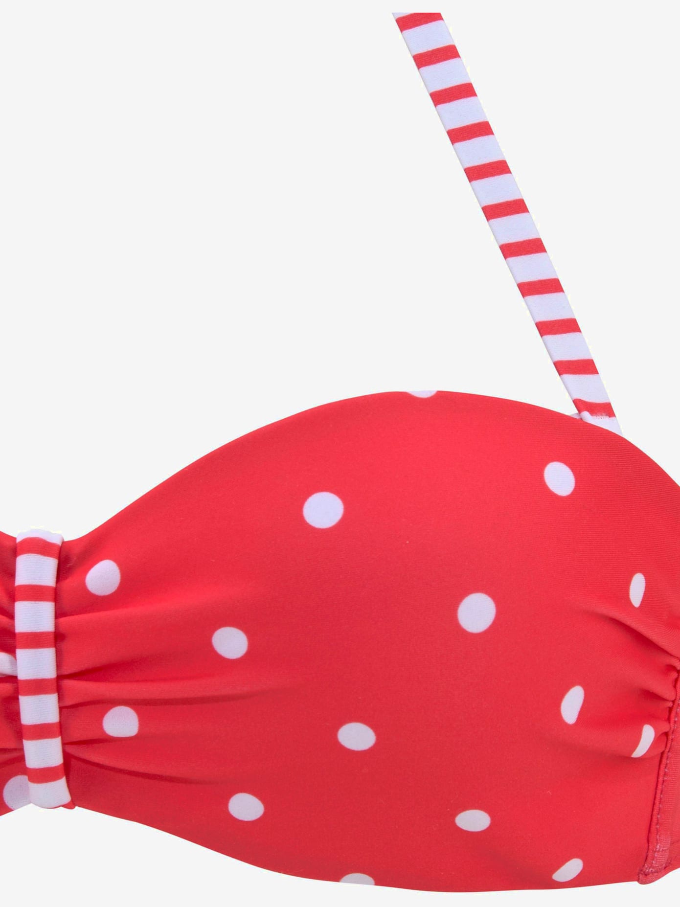 Haut de bikini bandeau à armatures motif à pois tendance