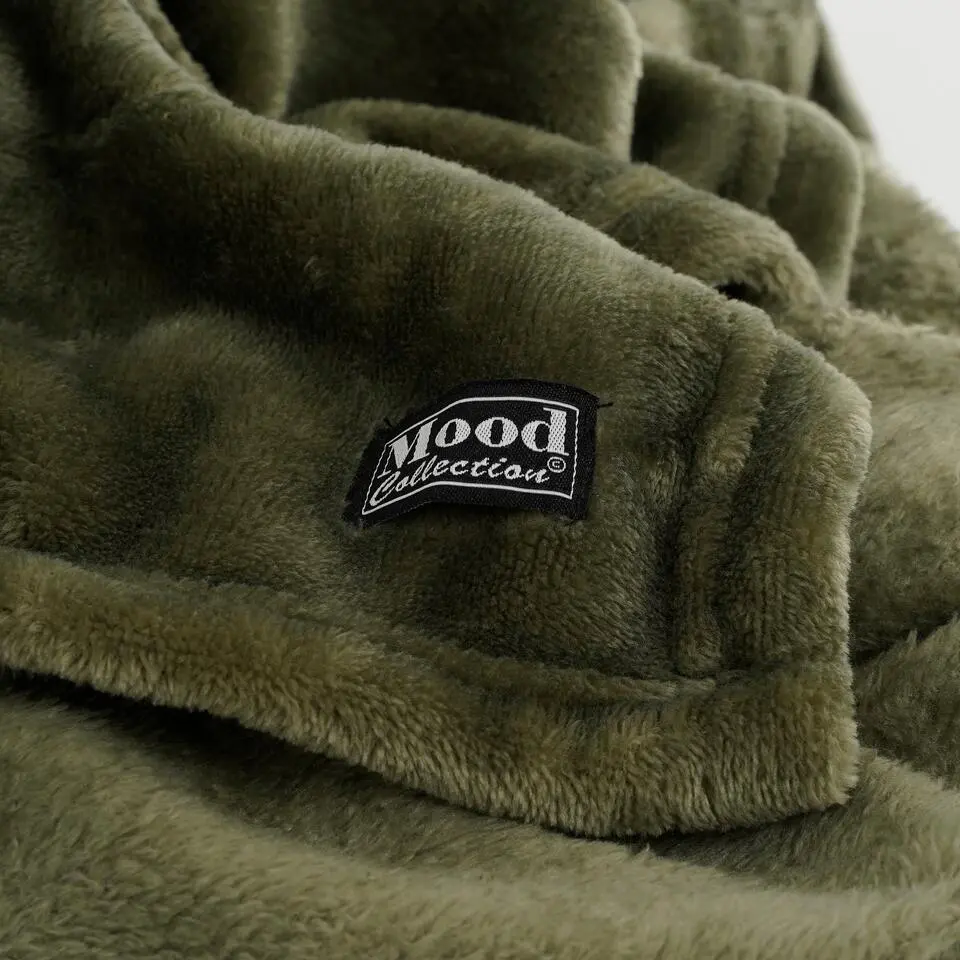 Mica Decorations Famke Fleece Plaid - 180 x 130 cm - Donkergroen