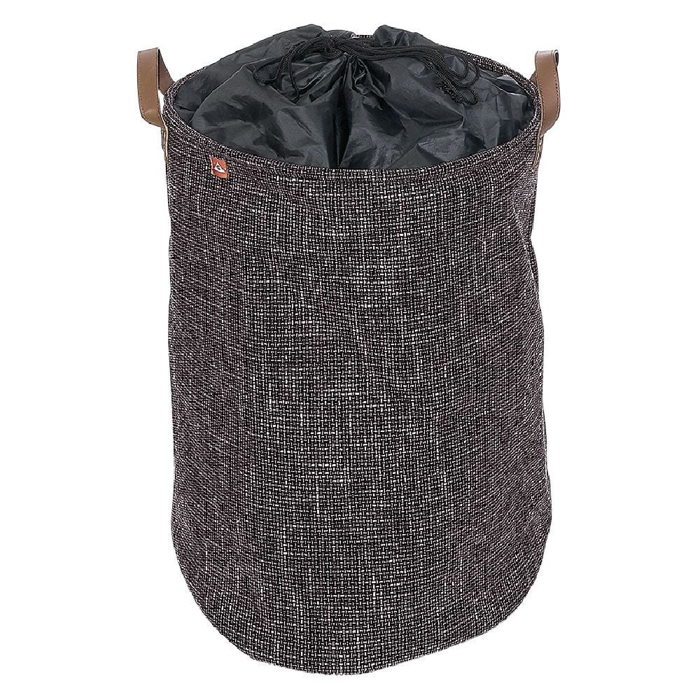 Panier à linge rond gris 56L