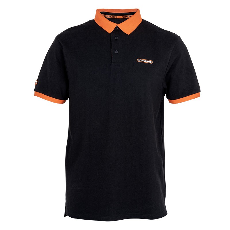 Polo Homme Sonubaits - Noir/Orange