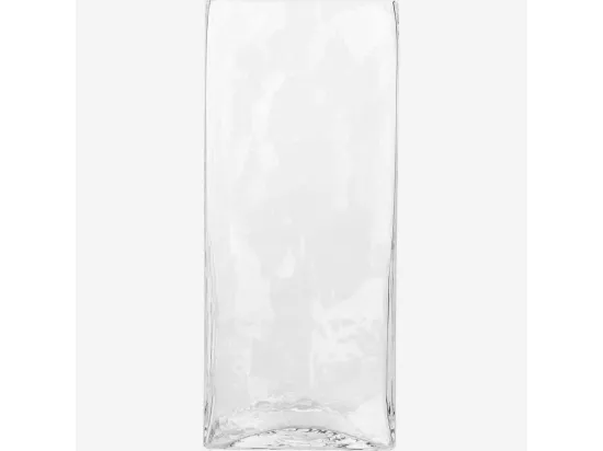 HABITAT - Vase rectangulaire en verre - 35 cm - Transparent - Nebuleuse