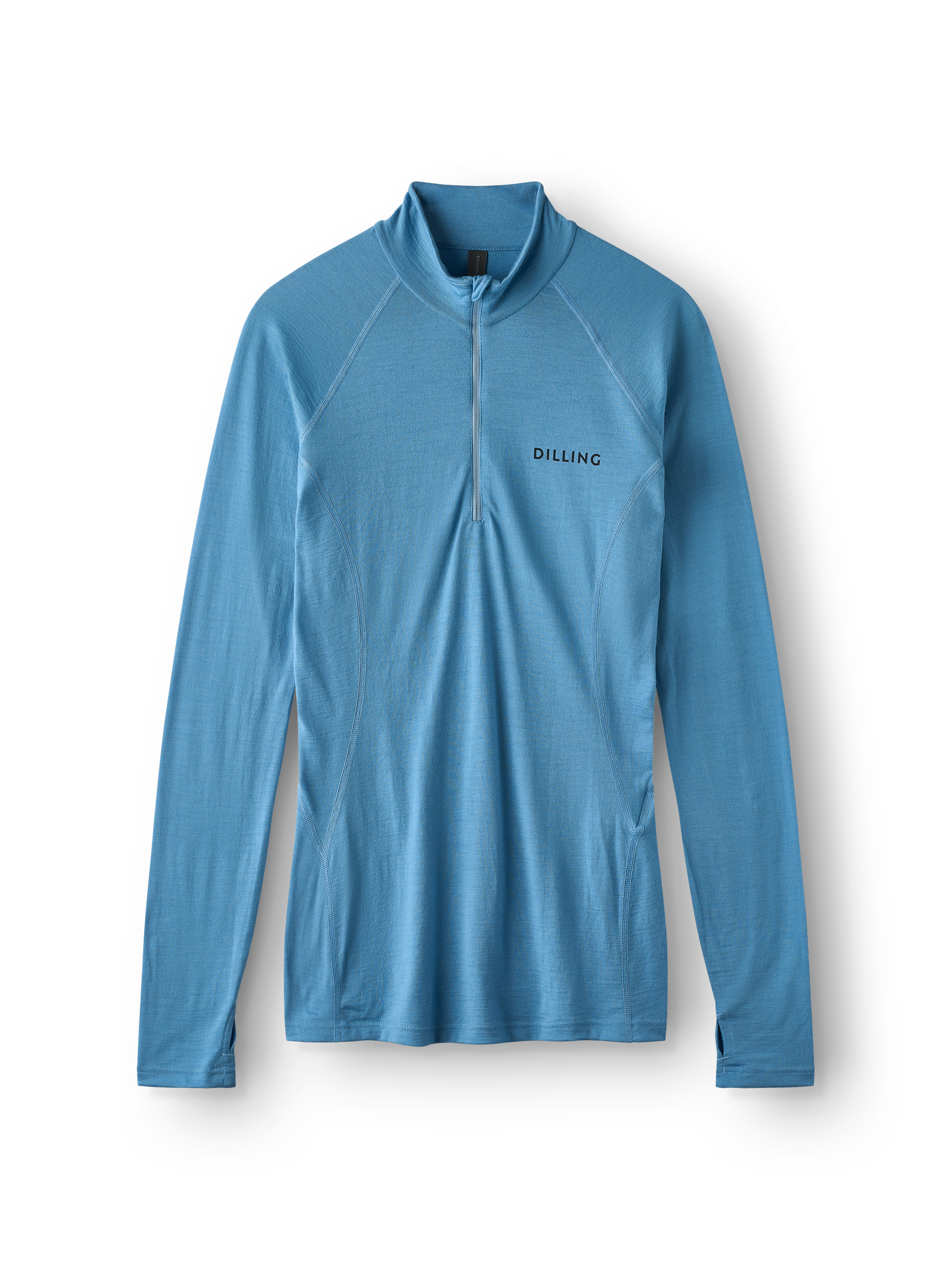 Shirt met halve rits van merinowol voor dames - Gratis