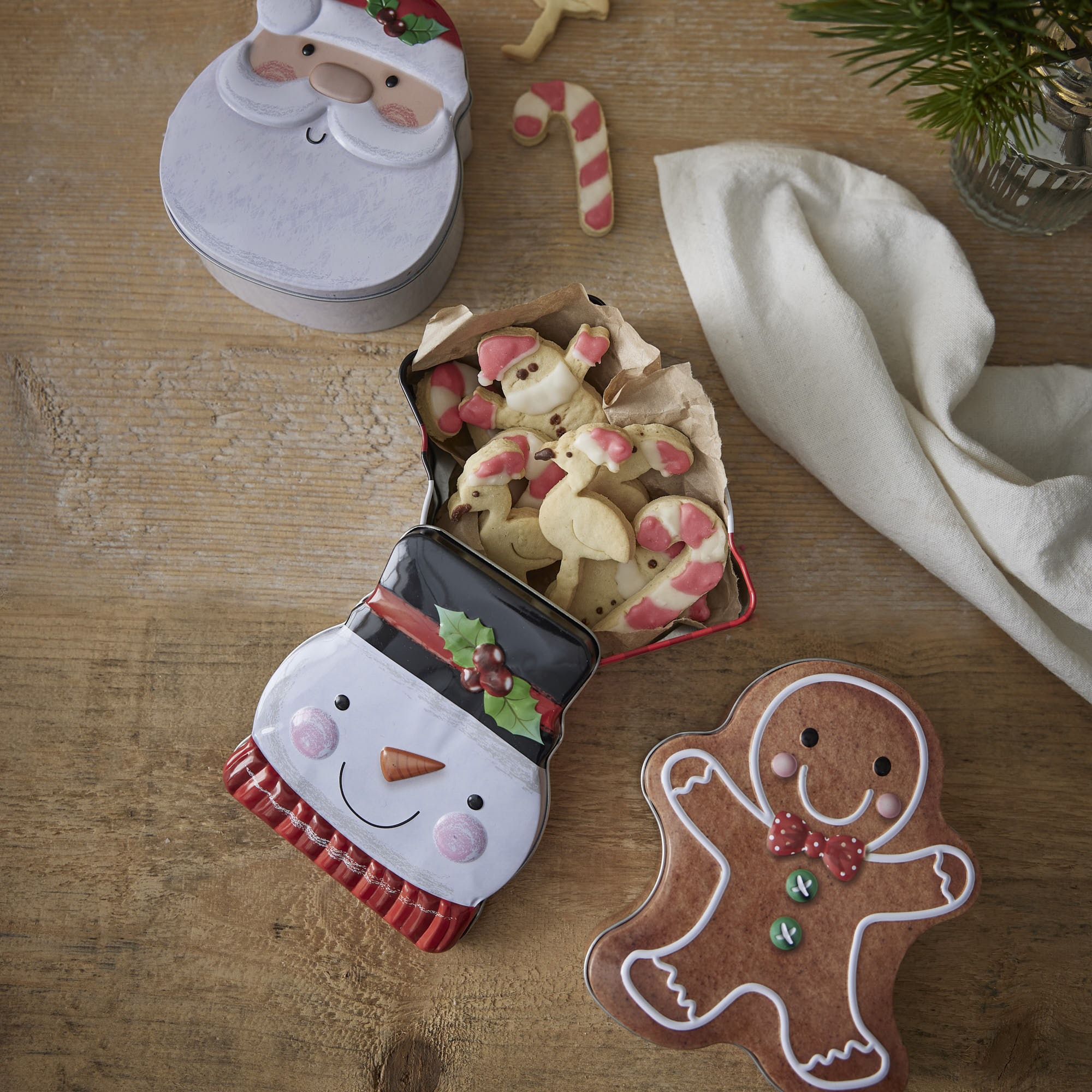 Keksdose Weihnachtsfigur, Schneemann, 13 cm