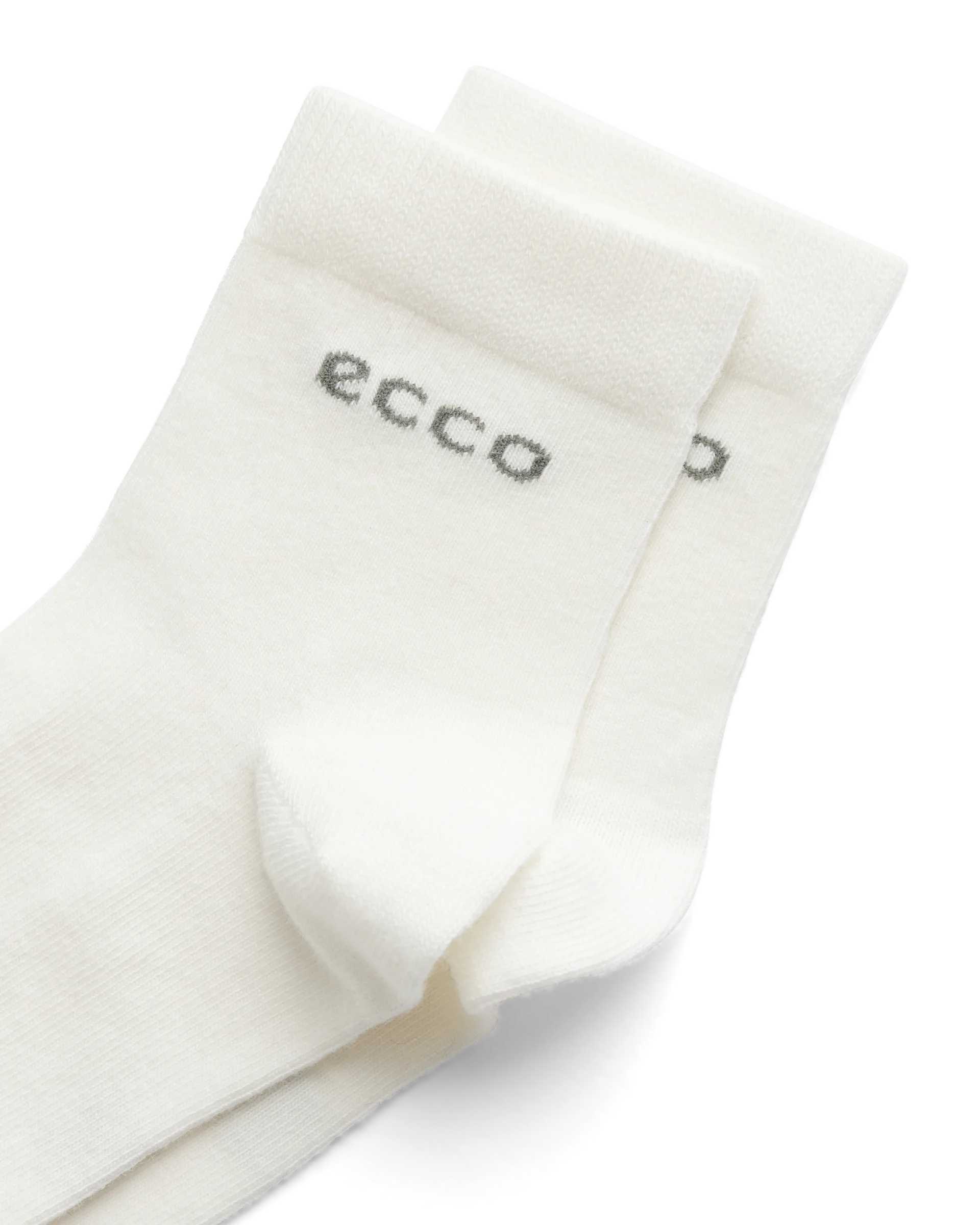 ECCO Play Longlife Mid Cut Kids 2-Pack Unisex Langlebige halbhohe Socken Weiß