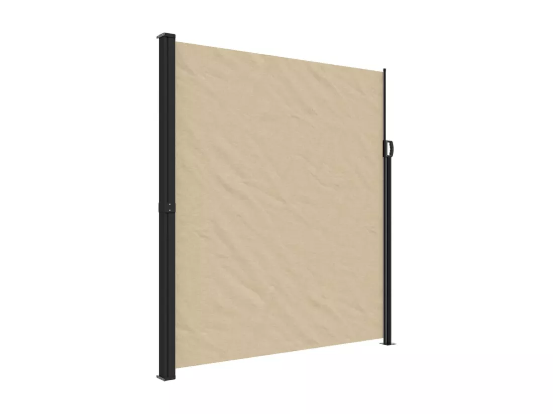 Auvent latéral rétractable beige 220x500 cm