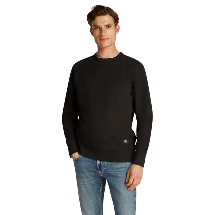 Calvin Klein Woven Label Waffle Longsleeve Shirt Heren
