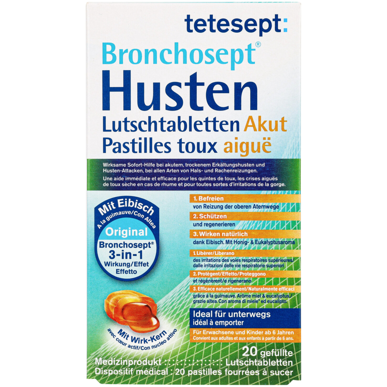 tetesept Bronchosept Husten Akut 20 Lutschtabletten