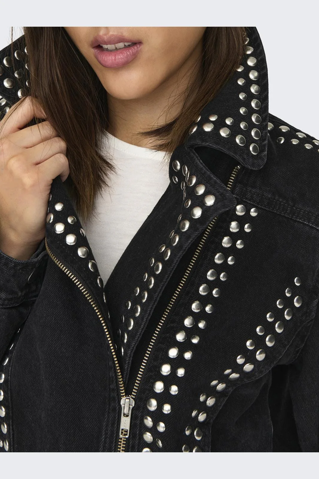 Only Onlgilla Ls Stud Biker Jacket Cro