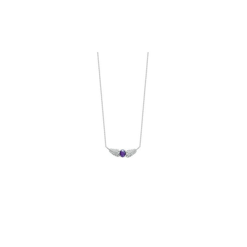 Collier Femme - Argent 925 - Oxyde de zirconium - Longueur : 45 cm