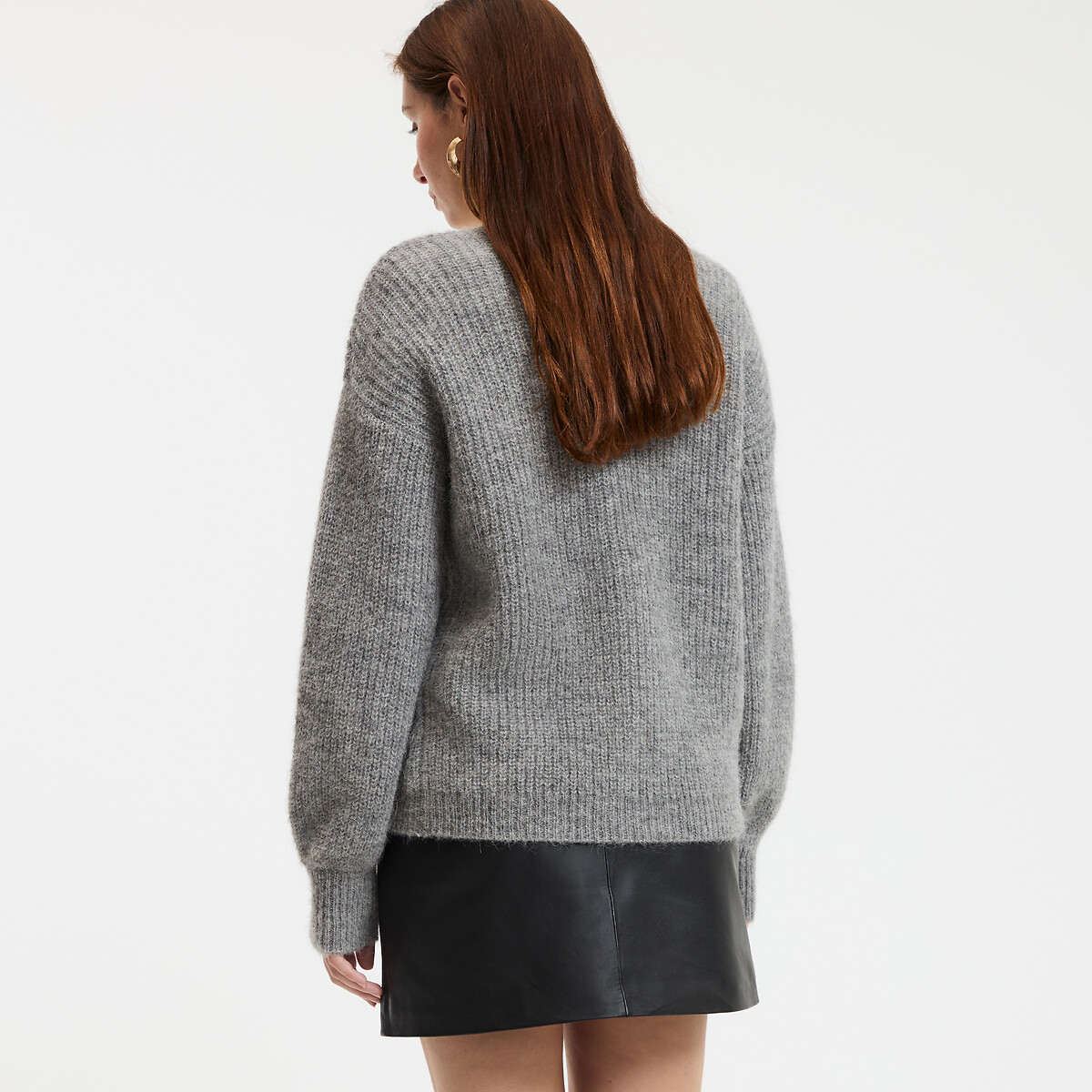 COLEÇÕES LA REDOUTE<br>Colete com decote em V, alpaca mista, assinatura GILDAS
