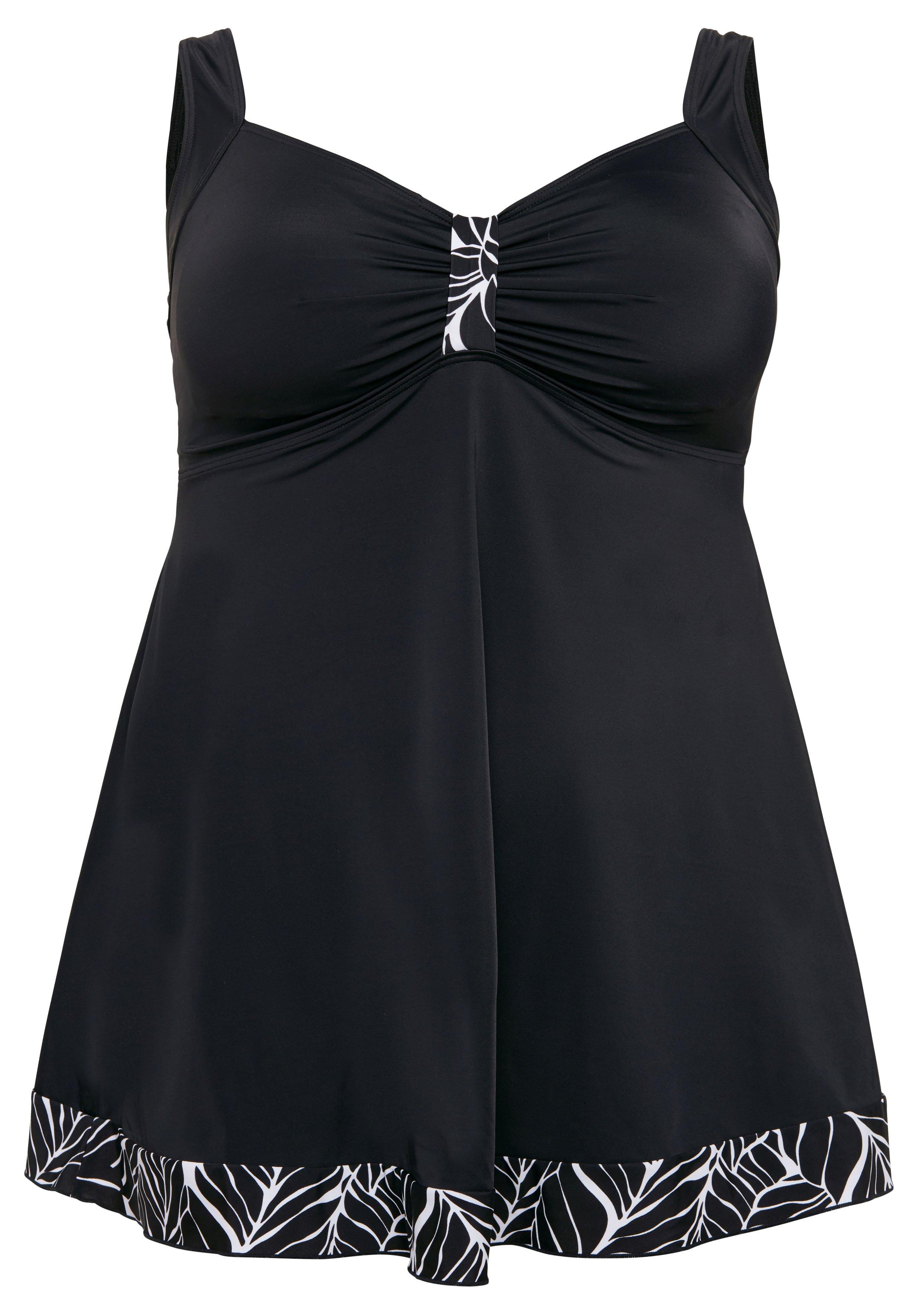 Tankini Top mit V-Ausschnitt, figurumspielend