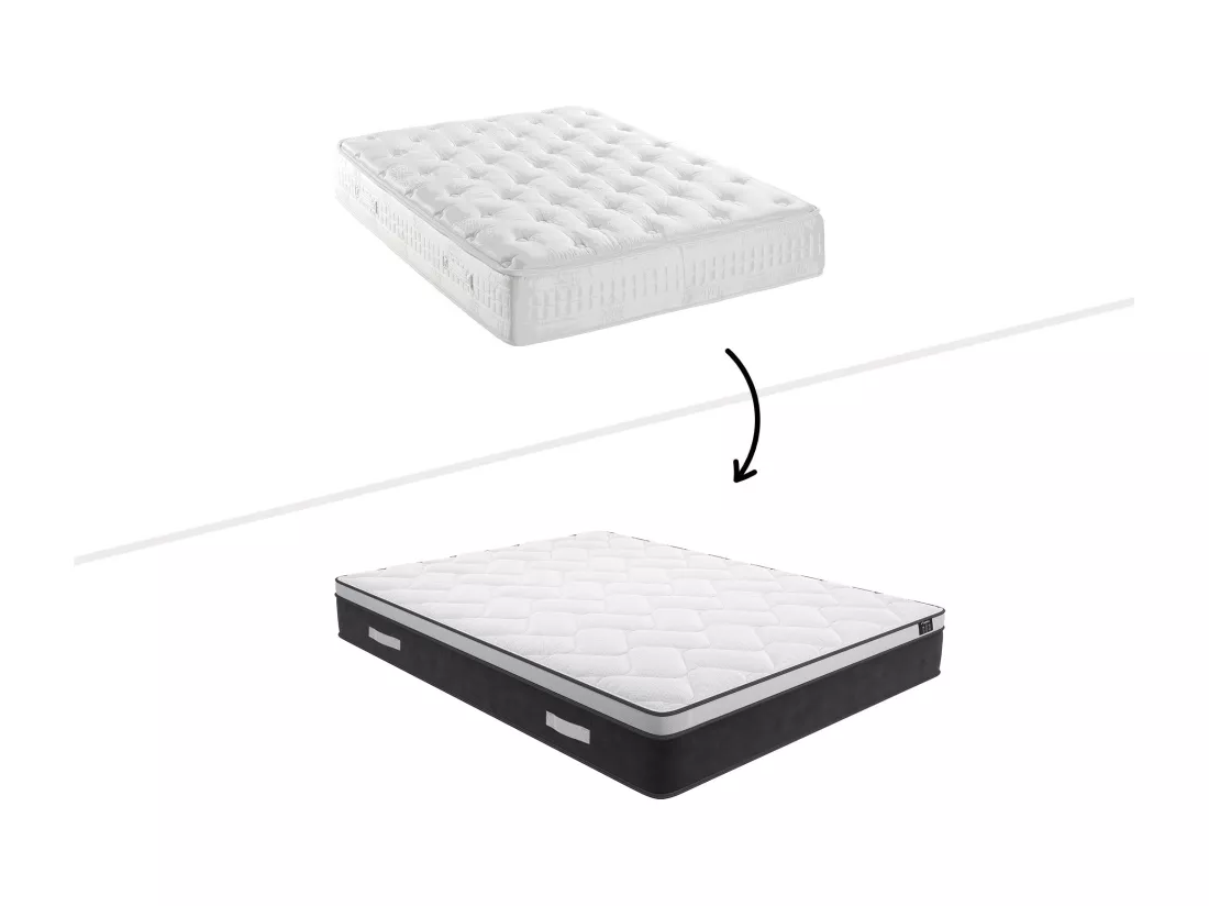 Matelas 140 x 190 cm hybride ressorts ensachés et mémoire de forme ép.25cm - ASTRIA Art Collection de YSMÉE